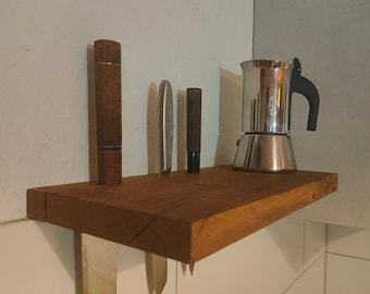 Estante para cuchillos de cocina estante de pared roble macizo roble mágico