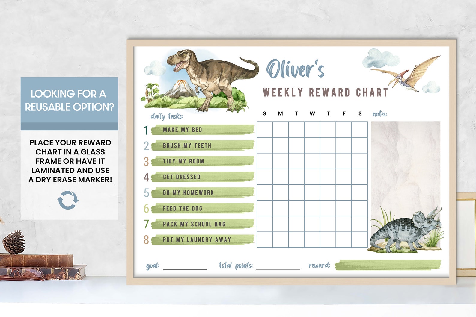 PRINTABLE REWARD CHART Editable Chore Chart Instant - Etsy