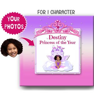 Princess book, Personalized Book with child&#39;s photo - Custom Storybook for girls  - Personalized Gift for Girls, princess birthday gift