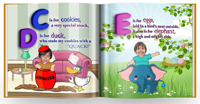 Baby Gift | ABC book, Personalized Book with child's photo | Custom Alphabet Storybook | Personalized Gifts for 1st birthday, toddler gifts