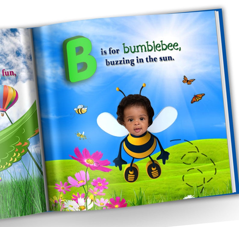 Baby Gift | ABC book, Personalized Book with child's photo | Custom Alphabet Storybook | Personalized Gifts for 1st birthday, toddler gifts