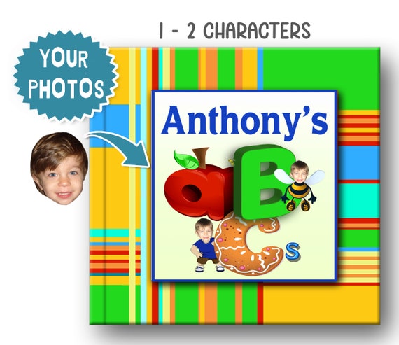 Baby Gift | Personalized Book with child's photo, custom for 1-2 kids | ABC Storybook | Personalized Gifts for 1st birthday, toddler gifts
