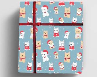 Dog Gift Wrap - Corgis, Sausage dogs, French bulldogs and more! Gift Wrap for Dog lovers - Dog owner gifts - Dog Wrap Paper, many designs