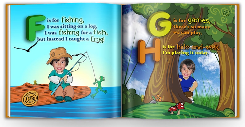 Baby Gift | ABC book, Personalized Book with child's photo | Custom Alphabet Storybook | Personalized Gifts for 1st birthday, toddler gifts