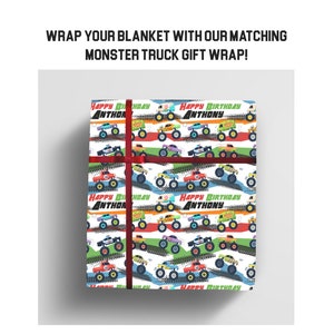name blanket, custom blanket, personalized blanket, trucks birthday	monster jam	monster trucks party	monster truck gift, monster truck party	boys birthday, 1 year old gift, 3 year old, gift	monster trucks, customizable blanket