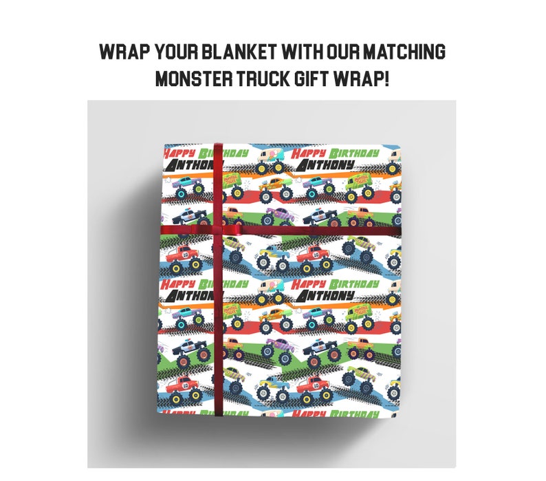 name blanket, custom blanket, personalized blanket, trucks birthday	monster jam	monster trucks party	monster truck gift, monster truck party	boys birthday, 1 year old gift, 3 year old, gift	monster trucks, customizable blanket