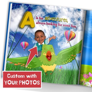 Baby Gift | ABC book, Personalized Book with child's photo | Custom Alphabet Storybook | Personalized Gifts for 1st birthday, toddler gifts