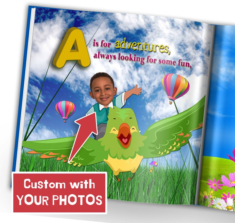 Baby Gift | ABC book, Personalized Book with child's photo | Custom Alphabet Storybook | Personalized Gifts for 1st birthday, toddler gifts