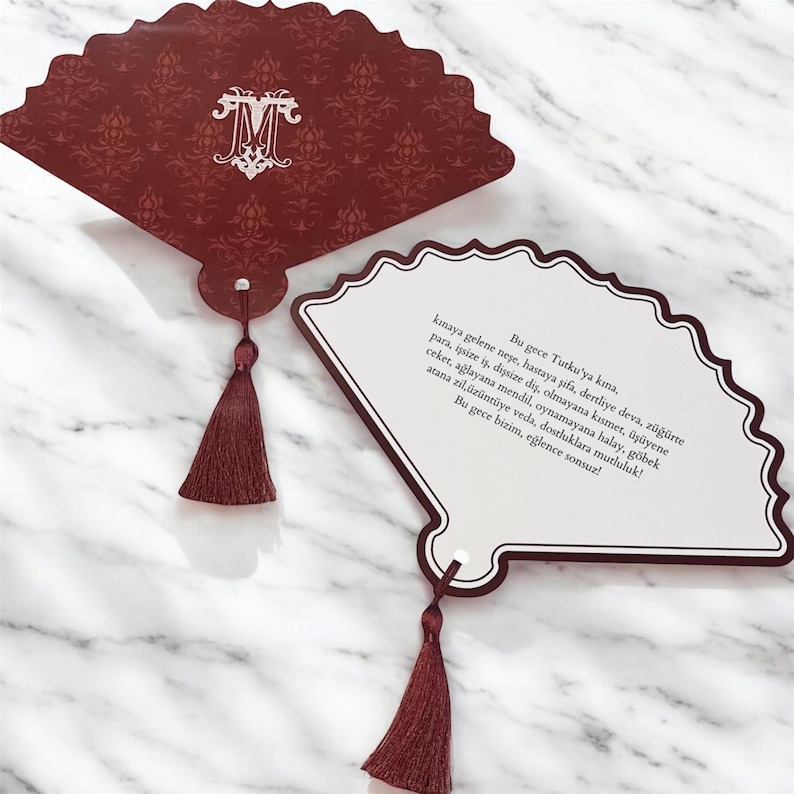 Personolized Printed Wedding Fans, Fans With Tassels, Invitation Fan ...
