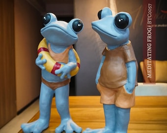 Diversão de verão (decoração de piscina, busto de animal, sapo artesanal, decoração de jardim, presente de ) Mukemel Designs -BTC0057 /58