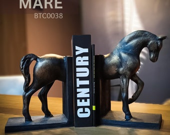 Handmade Mare Bookends, Polyester Office Sculpture, Home Decor