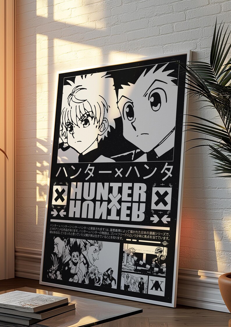 Hunter X Hunter Anime Poster Hxh Gon Killua Poster Hxh Poster Hxh Anime ...