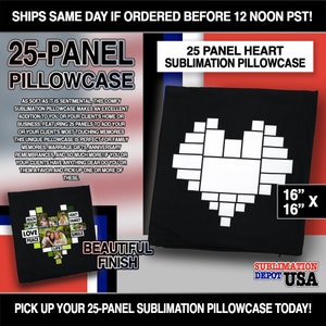 Heart Sublimation Blanket - 25 Panel - 40in x 60in – REAL BLANKS
