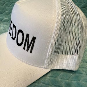Gorra de camionero bordada Freedom / Gorra patriótica Snapback / Charlie Kirk imagen 10