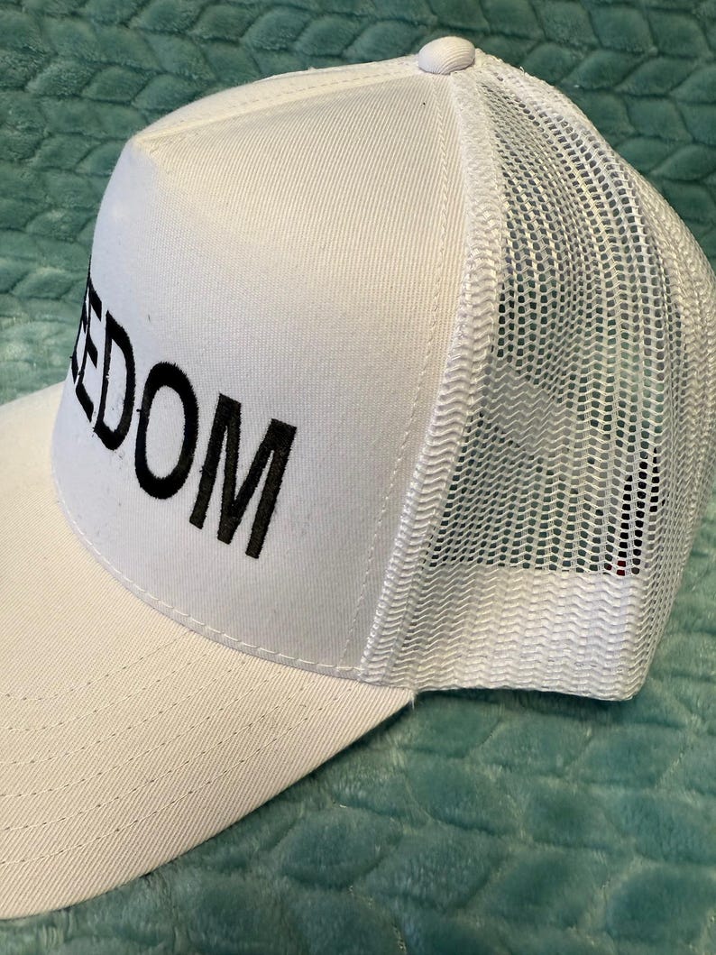 Gorra de camionero bordada Freedom / Gorra patriótica Snapback / Charlie Kirk imagen 10