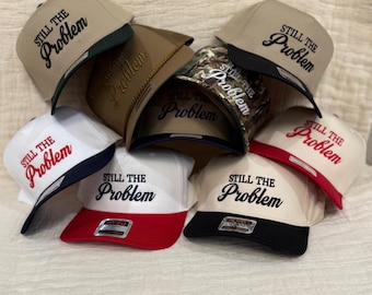 SIGUE SIENDO EL PROBLEMA Gorra snapback bordada en 3D / Gorra de camionero / Concierto country / Gira 2026