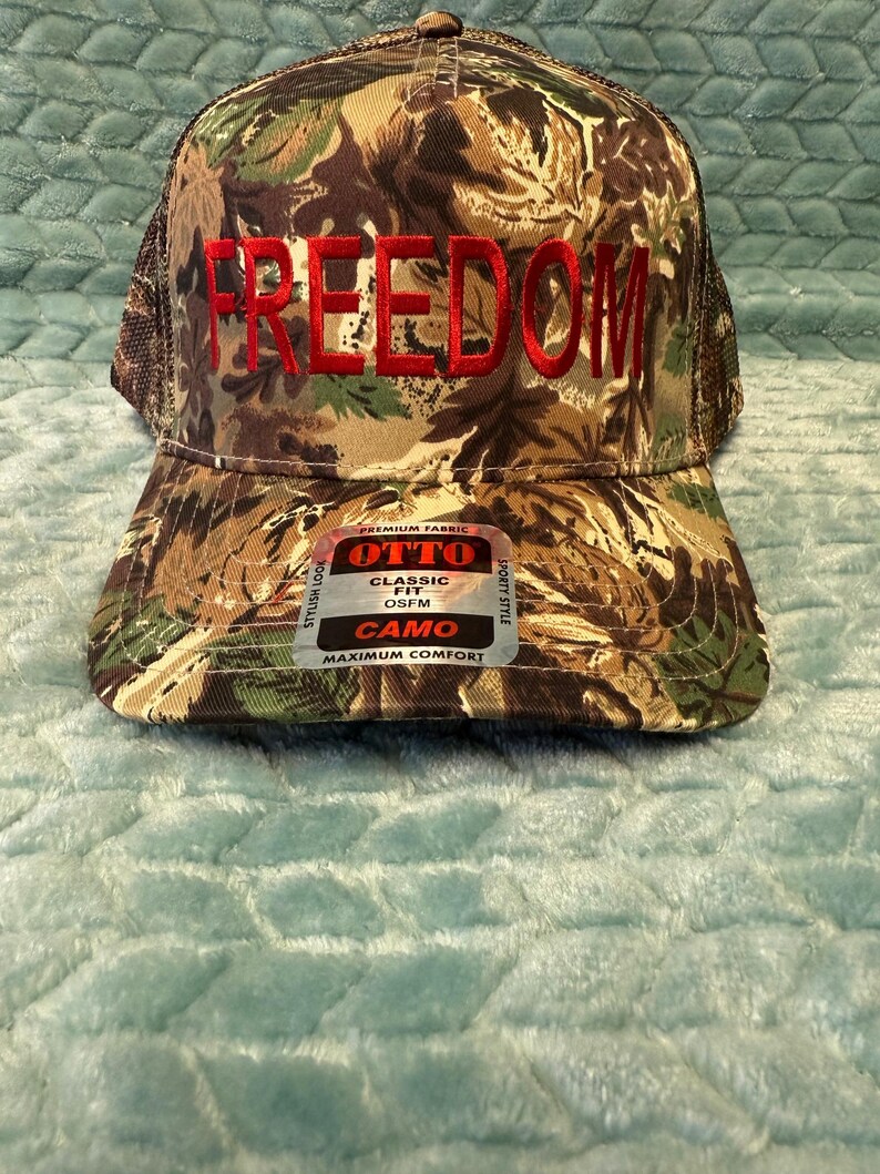 Gorra de camionero bordada Freedom / Gorra patriótica Snapback / Charlie Kirk imagen 7