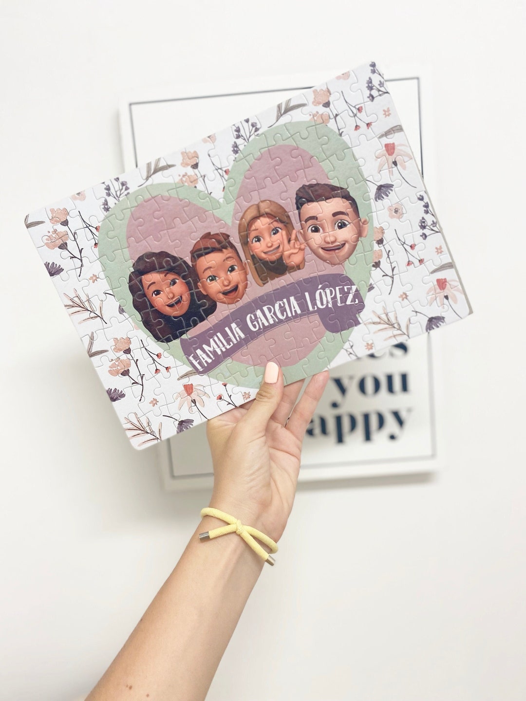 Personalized Puzzle Family Puzzle Emojis Christmas Puzzle Etsy