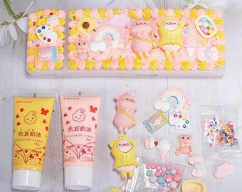 DIY pencil case craft kit with simulation whipped cream