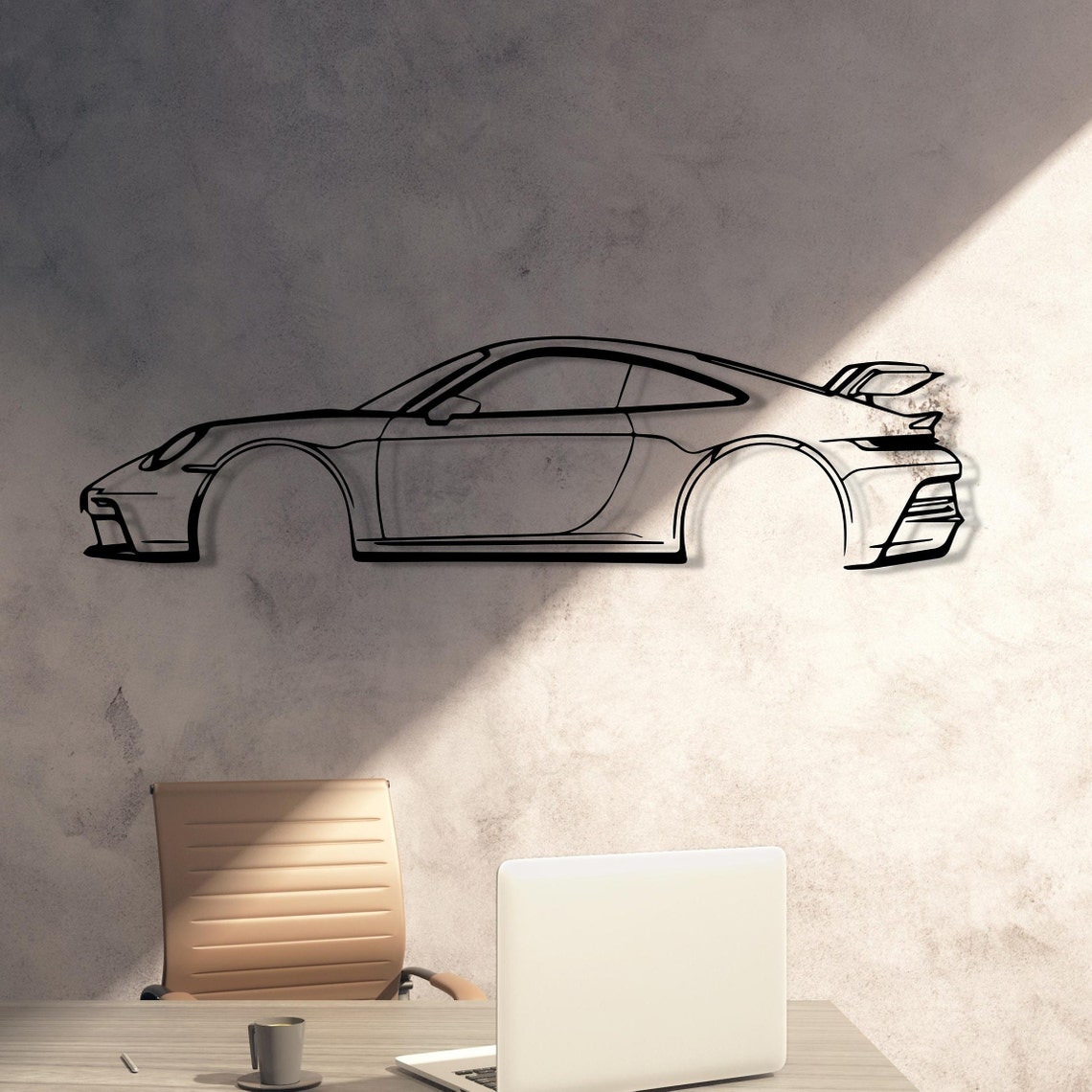 Porsche 911 GT3 Silhouette Metal Wall Art Etsy
