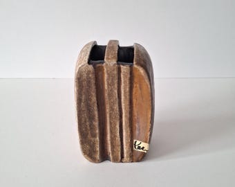 Helmut Friedrich Schäffenacker Studio ceramic vase “V-11” Brutalism, Mid-Century Ulm 1960s