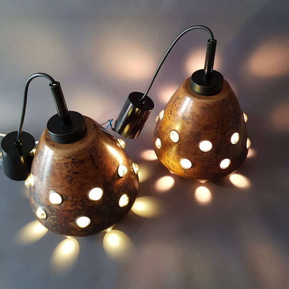 Set of two mid-century pendant lights Nanny style 60s/70s