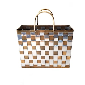 Newspaper rack in the style of Paul Evans, Italy 1970s