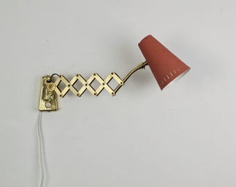 Rare Diabolo scissor lamp in the style of Karl Lang for Sis-Licht, Germany, 1950s
