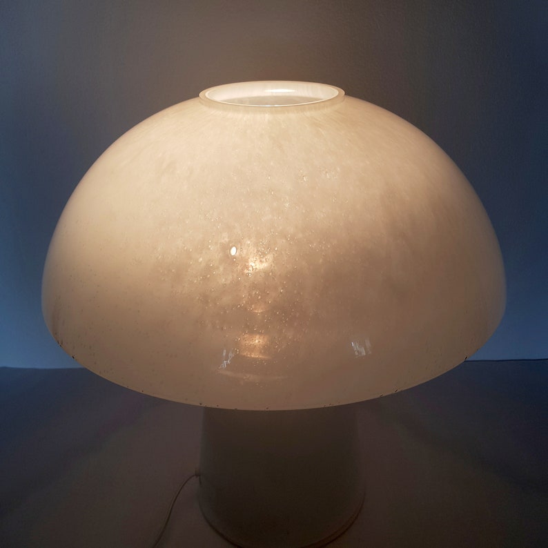 Extra large table lamp made of mouth-blown Murano glass, Limburg Germany 70s image 6