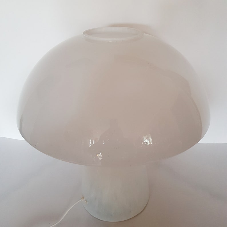 Extra large table lamp made of mouth-blown Murano glass, Limburg Germany 70s image 5