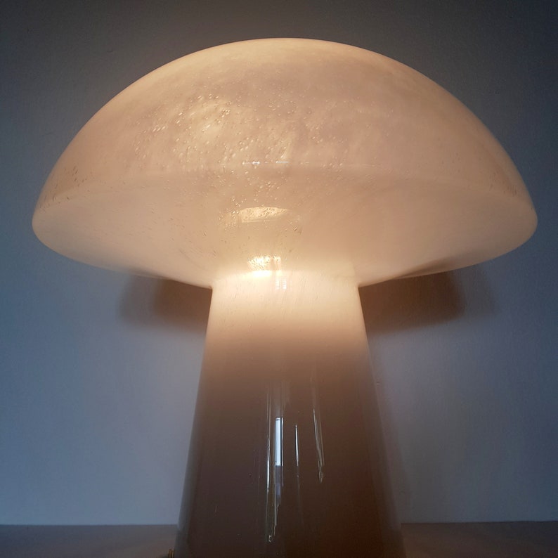 Extra large table lamp made of mouth-blown Murano glass, Limburg Germany 70s image 4