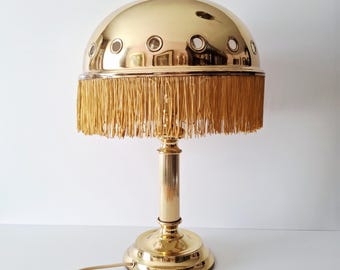 Table lamp with hemispherical lampshade by Sölken, Germany, 1970s