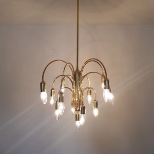 Mid-Century Sölken Leuchten 13-arm chandelier, Germany 70s