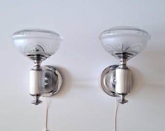 Set of two Mid-Century Modern wall lights, model V3124/01, by Sölken-Leuchten, 1960s