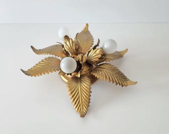 Original Schröder & Co. Hollywood Regency Palm Tree Lamp (Model 2928) – Vintage 1970s