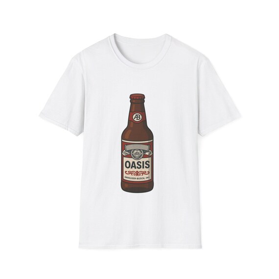 Budweiser Oasis T Shirt. Cigarettes and Alcohol. Liam Gallagher