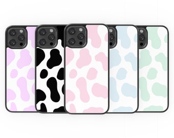 Cow Print Phone Case Animal Print // Cover fit For iPhone 7 8 PLUS 11 12 13 X XS XR Pro Max Mini Samsung Cases Cute Animal Lover Gift