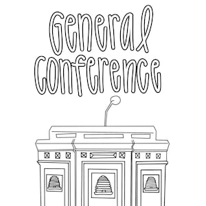 General Conference Coloring Book | LDS Coloring Page | April General Conference | Digital Download Coloring Book