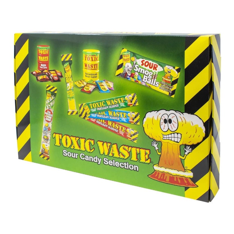 Toxic Waste Assorted Hazardously Sour Candy 1000 Pieces - 3kg