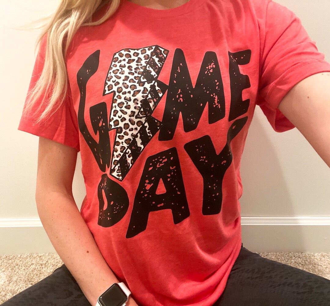 Red Game Day Tshirt Etsy