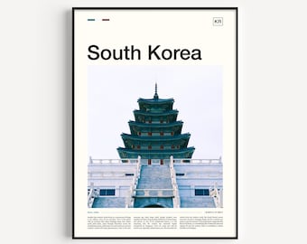 Impresión de Corea del Sur, Decoración de Corea del Sur, Impresión artística de Corea del Sur, Póster de Corea del Sur, Fotografía coreana, Arte mural coreano, Decoración de habitaciones coreana