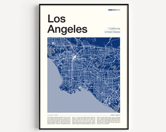 Los Angeles Map Print, Los Angeles Poster, LA Map, Los Angeles Print, Los Angeles Wall Art, Los Angeles Art Print, LA Poster