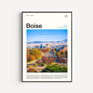 Boise Print, Boise Poster, Boise Wall Art, Boise Art Print, Boise Photo, Idaho Print, Idaho Poster, Idaho Wall Art, Idaho Art Print
