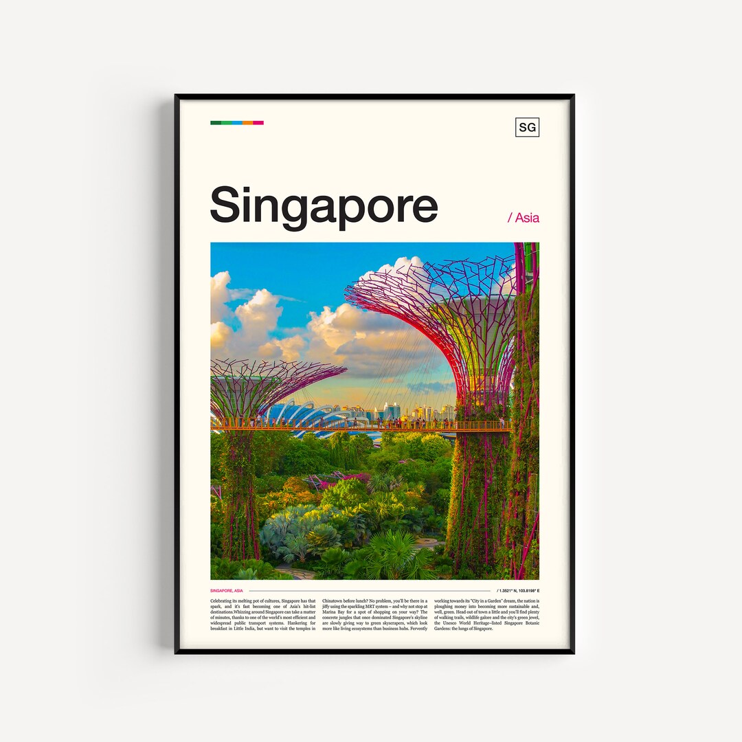 Singapore Print, Singapore Wall Art, Singapore Art Print, Singapore