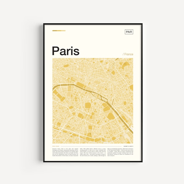 Paris Map Print, Paris Poster, Paris Map, Paris Print, Paris Wall Art, Paris Art Print, Map Poster, Map Wall Art, Paris Art Print