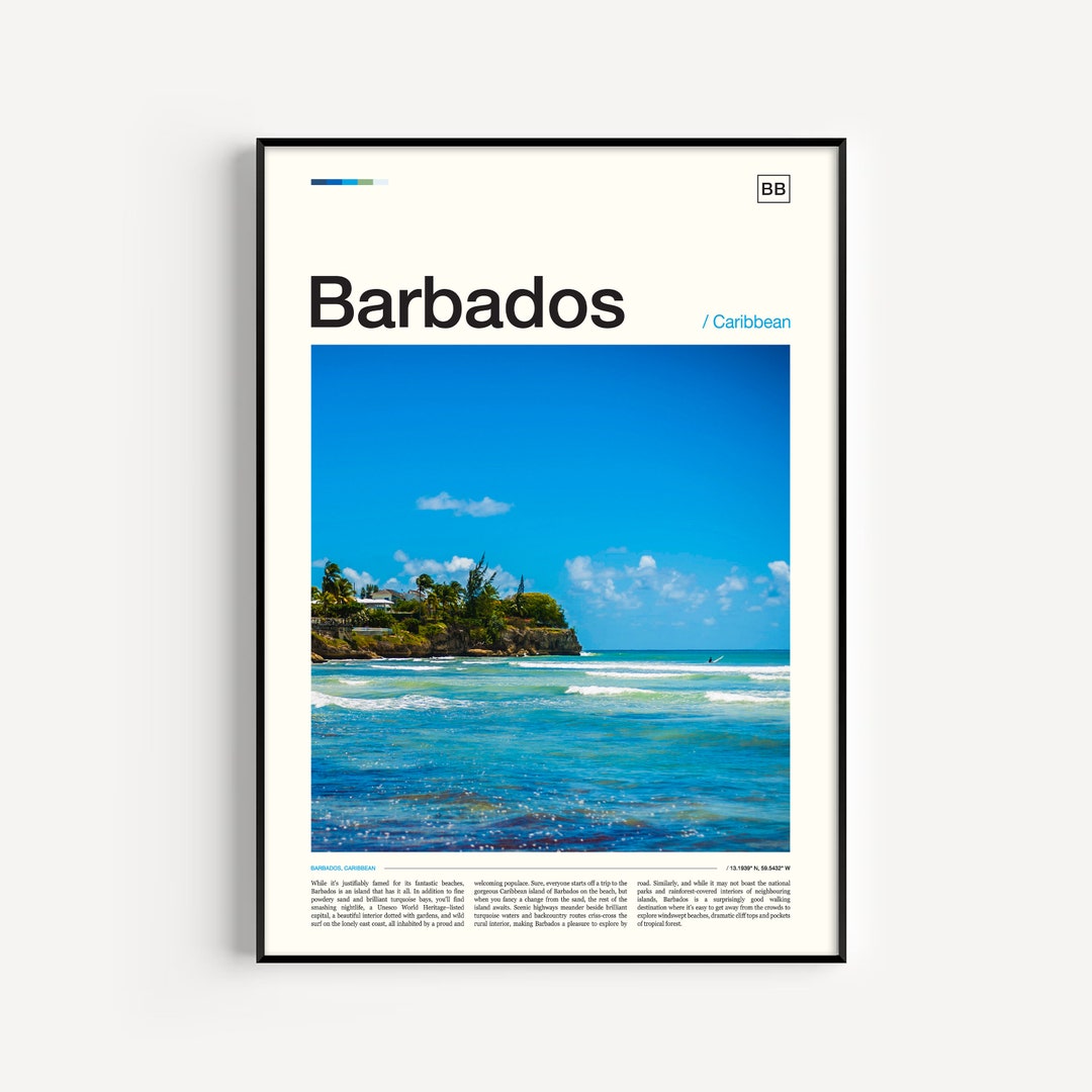 Barbados Print Barbados Poster Barbados Art Print Barbados Etsy