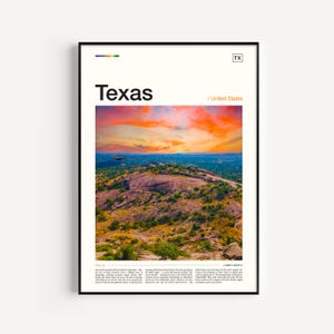 Texas Poster, Texas Print, Texas Photo, Texas Photography, Texas Wall Art, Travel Poster, Desert Print, Landscape Photography, Mid Century
