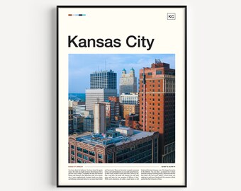 Kansas City Skyline Art Print: Missouri Travel Poster