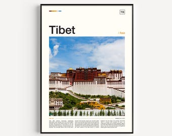 チベット旅行ポスター：アジアの壁掛けアートプリント