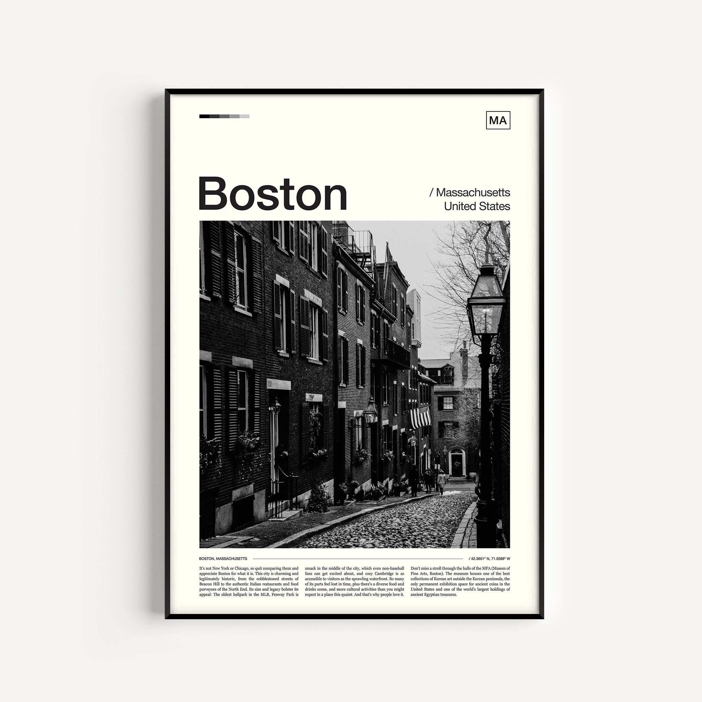 Boston Print, Black and White, Boston Art Print, Boston Wall Art, Boston  Poster, Boston Skyline, Boston Photography, Boston Massachusettts 